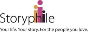 Storyphile logo and tagline. "Your life. Your story. For the people you love."